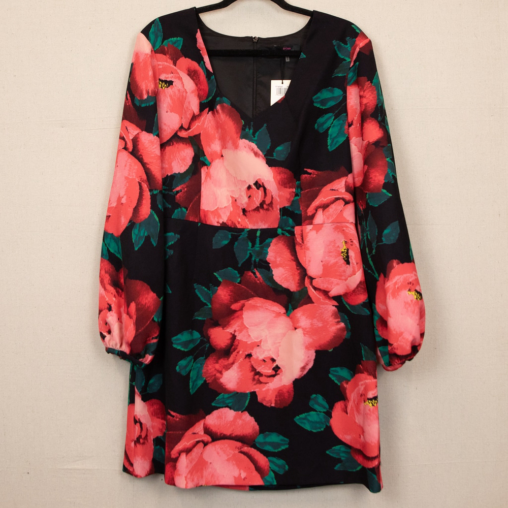 Trina Turk Aymeli floral v-neck sheath dress NWT-10